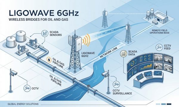 Deploying LigoWave 6GHz Wireless Bridges for Oil and Gas Pipeline SCADA and Video Surveillance