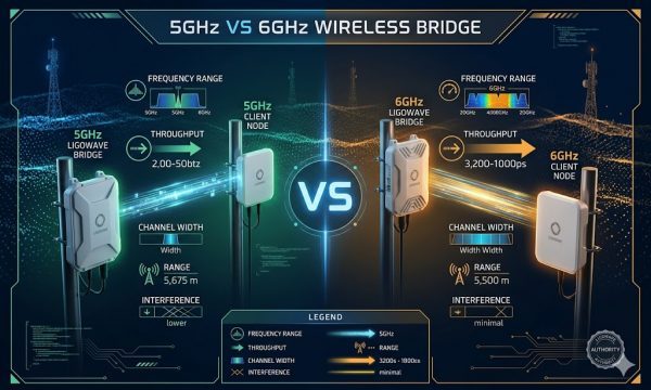 5GHz vs 6GHz Wireless Bridge: A Technical and Deployment Comparison Using LigoWave Products